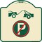 Signmission No Parking Tow Away Zone Symbol Heavy-Gauge Aluminum Architectural Sign, 18" x 18", TG-1818-23612 A-DES-TG-1818-23612 - alternate 1